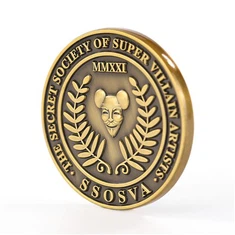 Antika guldplätering mjuk emalj anpassade utmaningsmynt